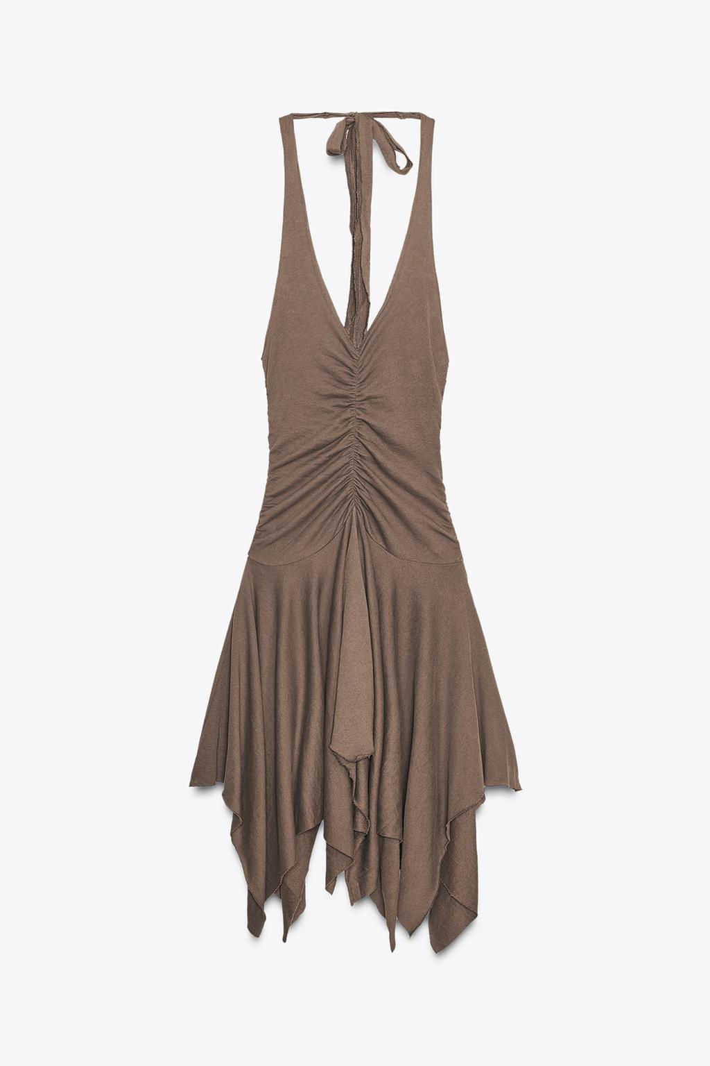 ASYMMETRIC HALTER DRESS - Zara фото 4