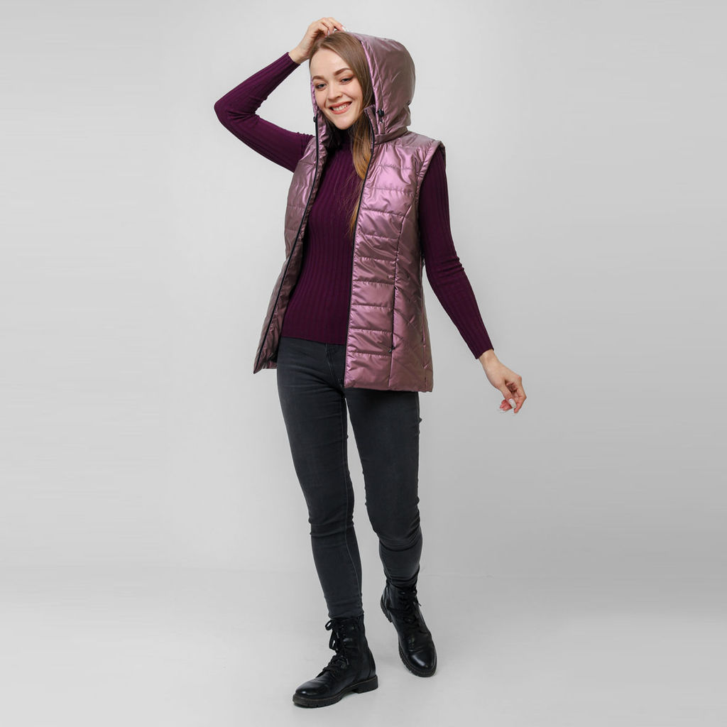 RODOS Жилет женский демисезон М-249 Светло-розовый  фото 16