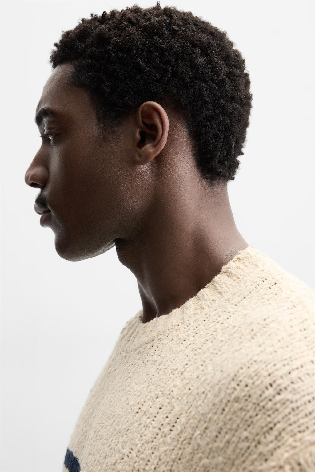 TEXTURED STRIPE SWEATER - Zara фото 6