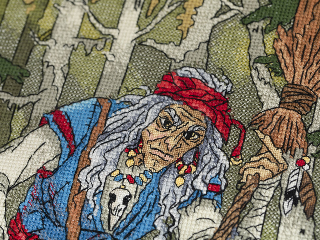 Набор для вышивания PANNA Золотая серия VS-7408 Славянская мифология. Баба Яга 27 х 36.5 см