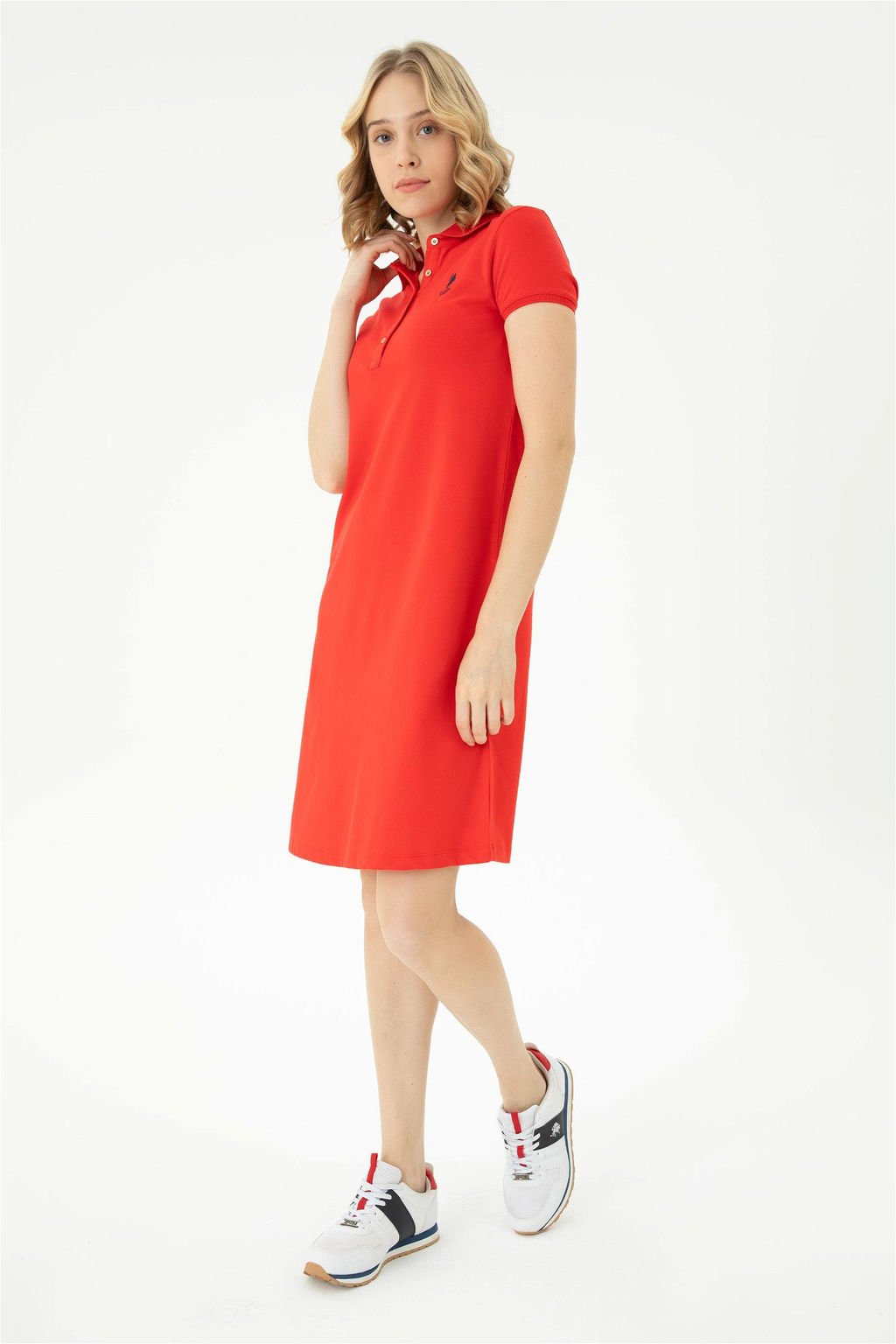 Женское красное трикотажное платье - U.s. polo assn фото 8