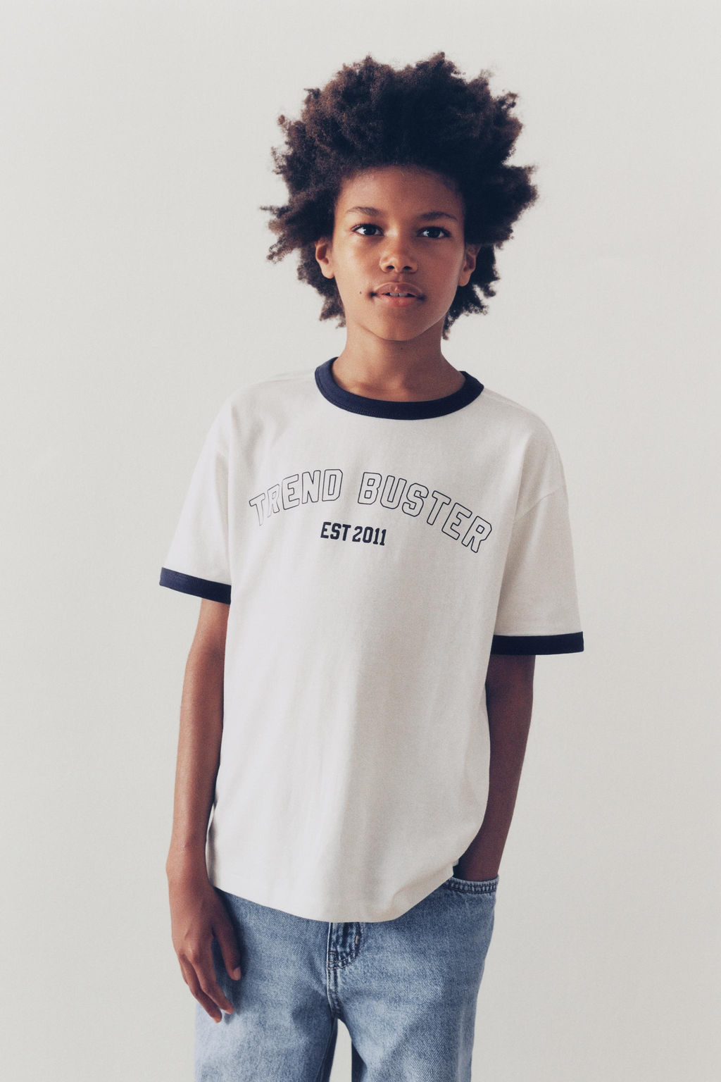 CONTRAST TRIM T-SHIRT - Zara фото 6