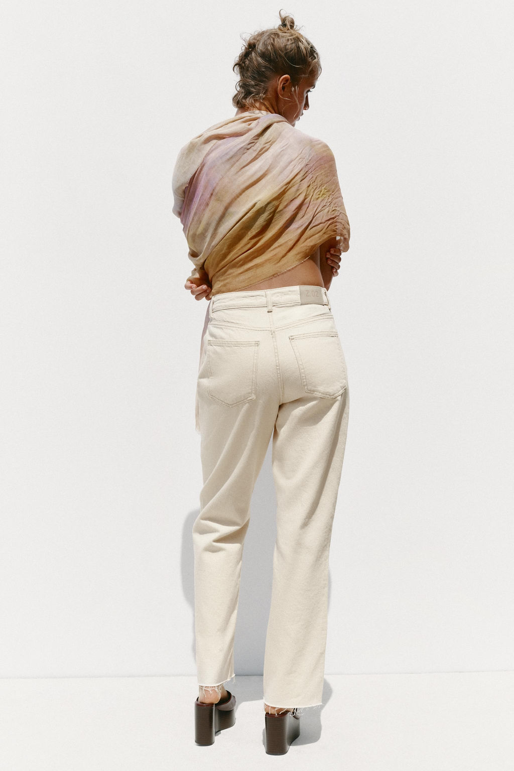 JEANS Z.02 STRAIGHT ANKLE HIGH-WAIST - Zara фото 14