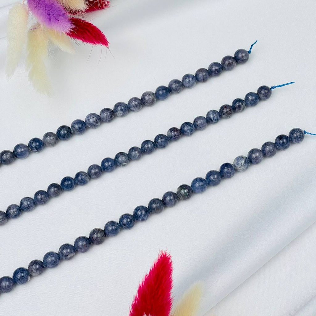 Бусины для украшений из Иолита (45 бусин) 40 см