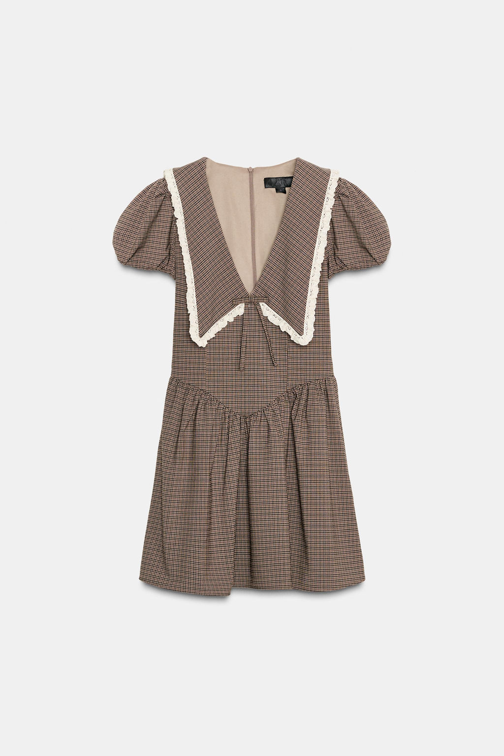 CHECKED DRESS WITH PETER PAN COLLAR - Zara фото 10