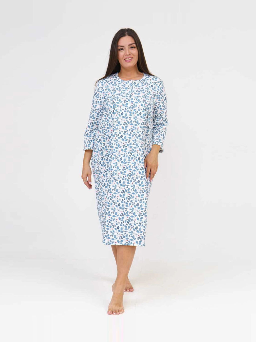 Ночная сорочка женская, цвет синий белый