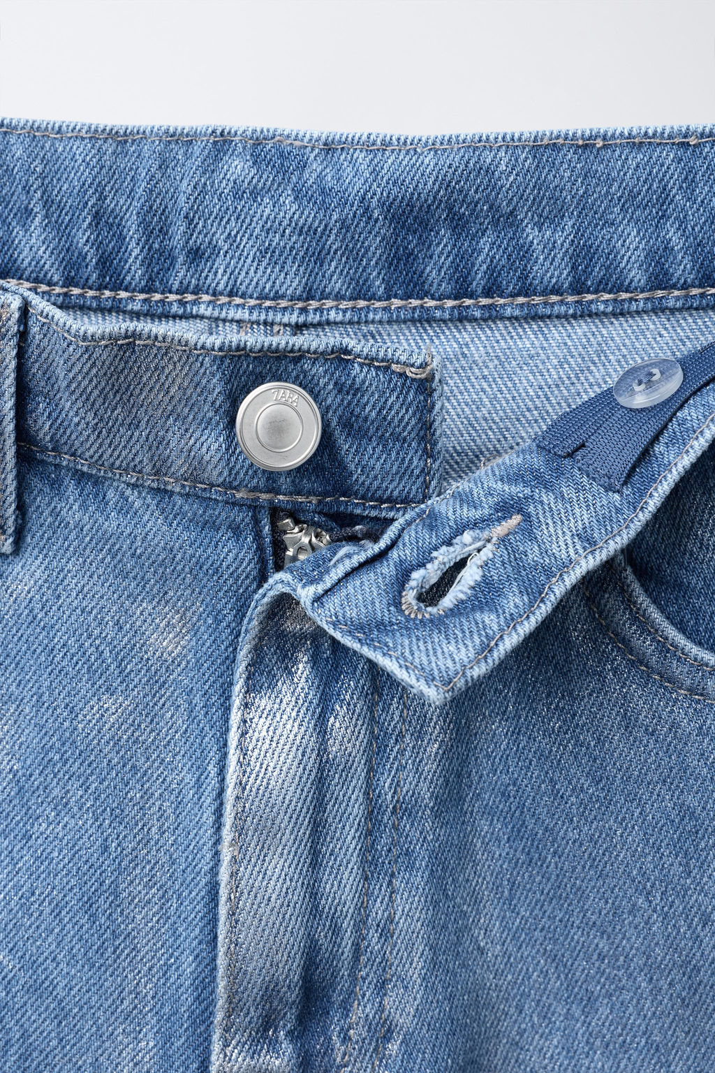 FOIL WIDE-LEG JEANS - Zara фото 3