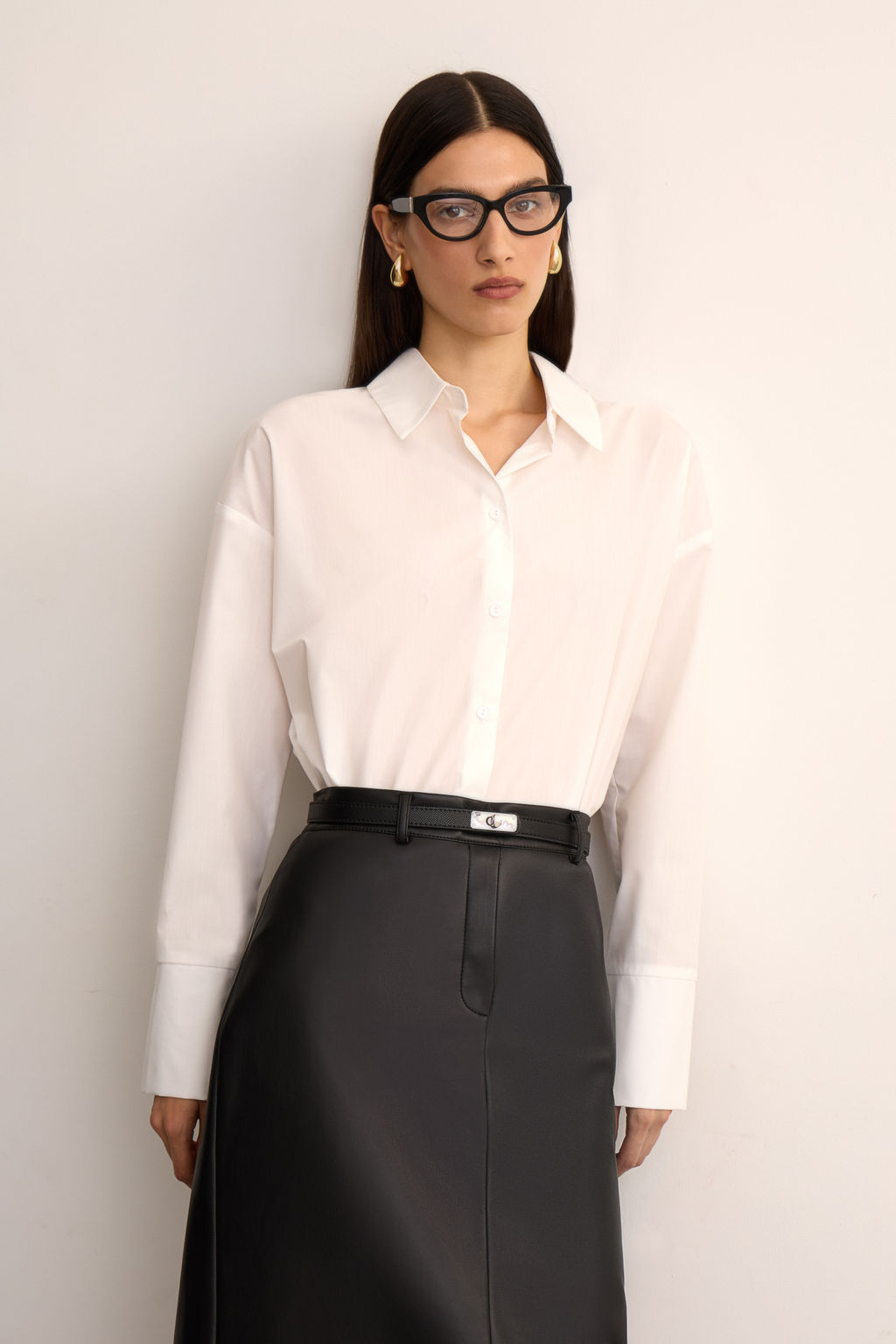 Юбка из экокожи прямого силуэта - Mollis фото 2