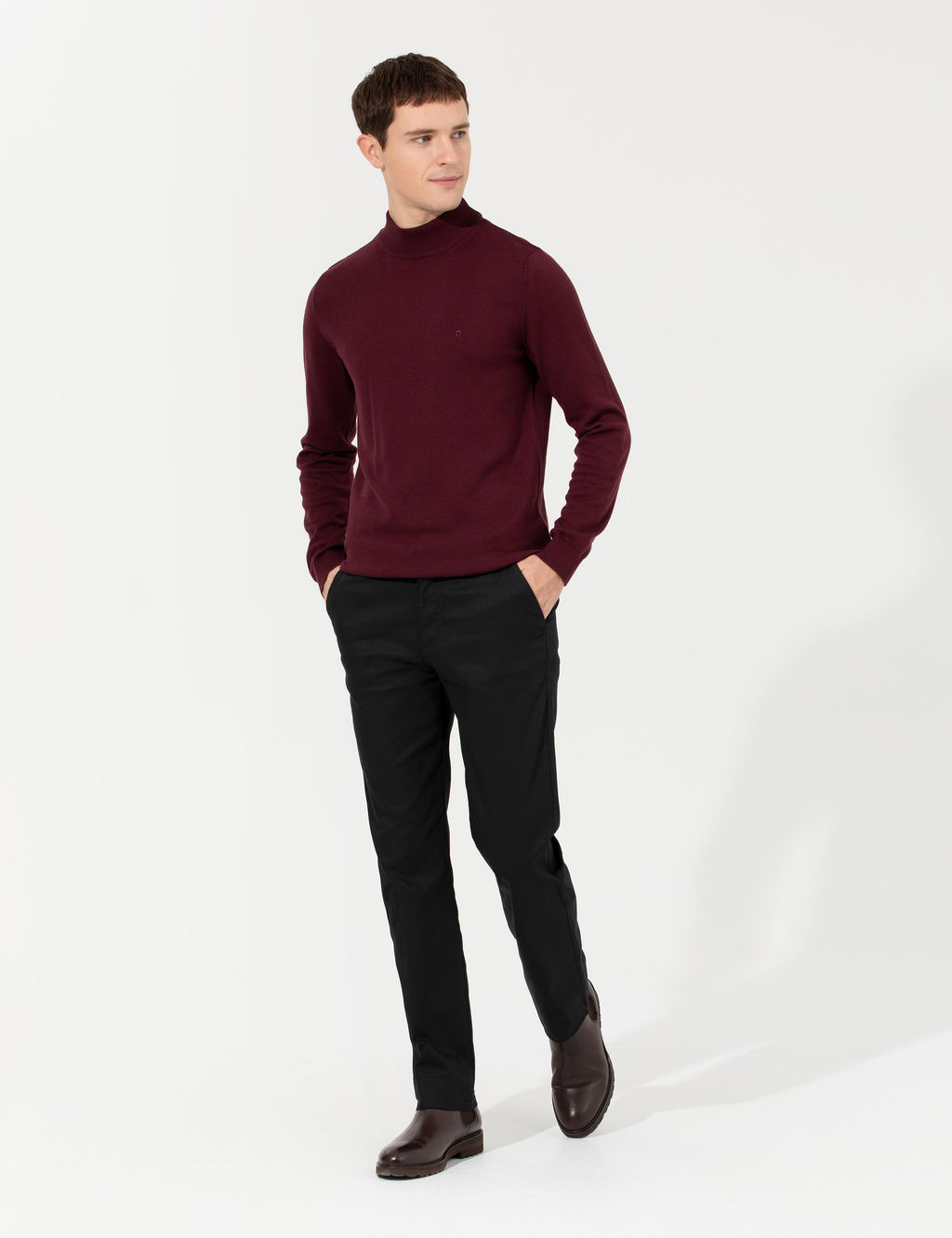 Siyah Regular Fit Kanvas Pantolon - Pierre cardin фото 3