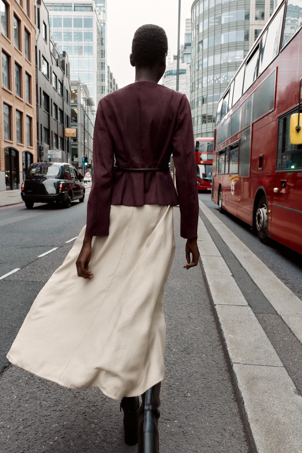 BELTED FAUX SUEDE PEPLUM JACKET - Zara фото 3