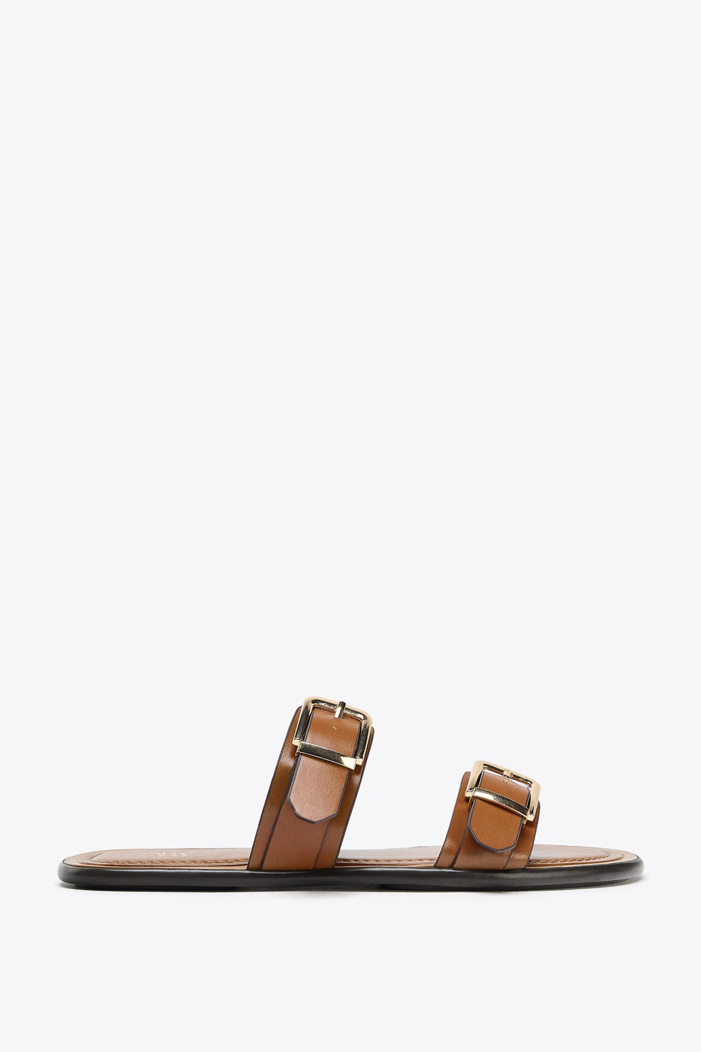 DOUBLE-STRAP BUCKLE FLAT SANDALS - Zara фото 12