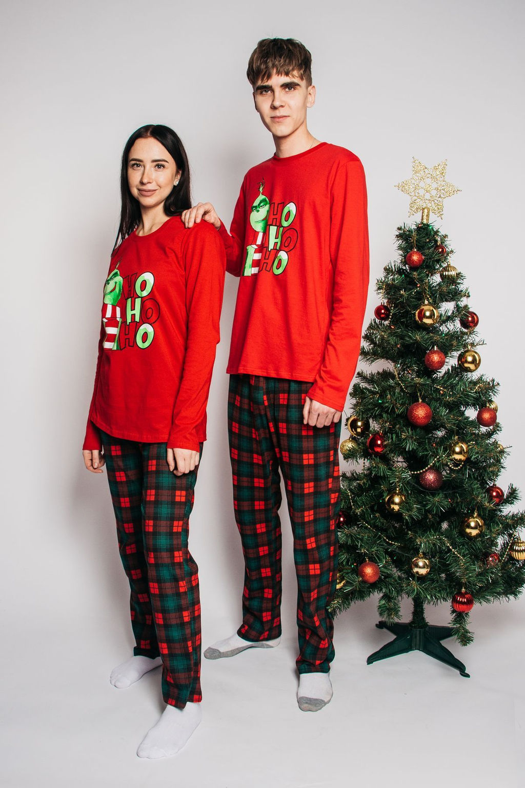 Скидка 10%! Пижама мужская (джемпер,брюки) 962 красный/зеленая клетка 1250 Be Friends  фото 2