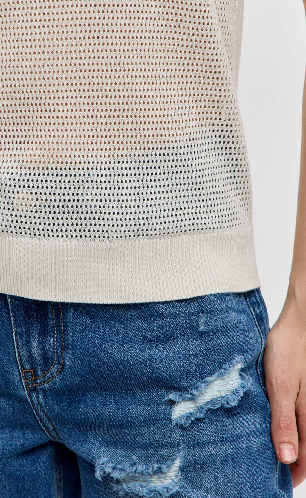 Джемпер Fine Joyce F612-1583 светло-бежевый хлопок фото 6