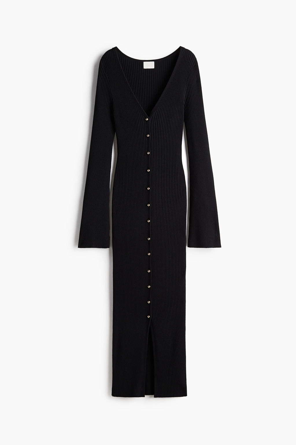 Rib-knit button-front dress - H&m фото 7