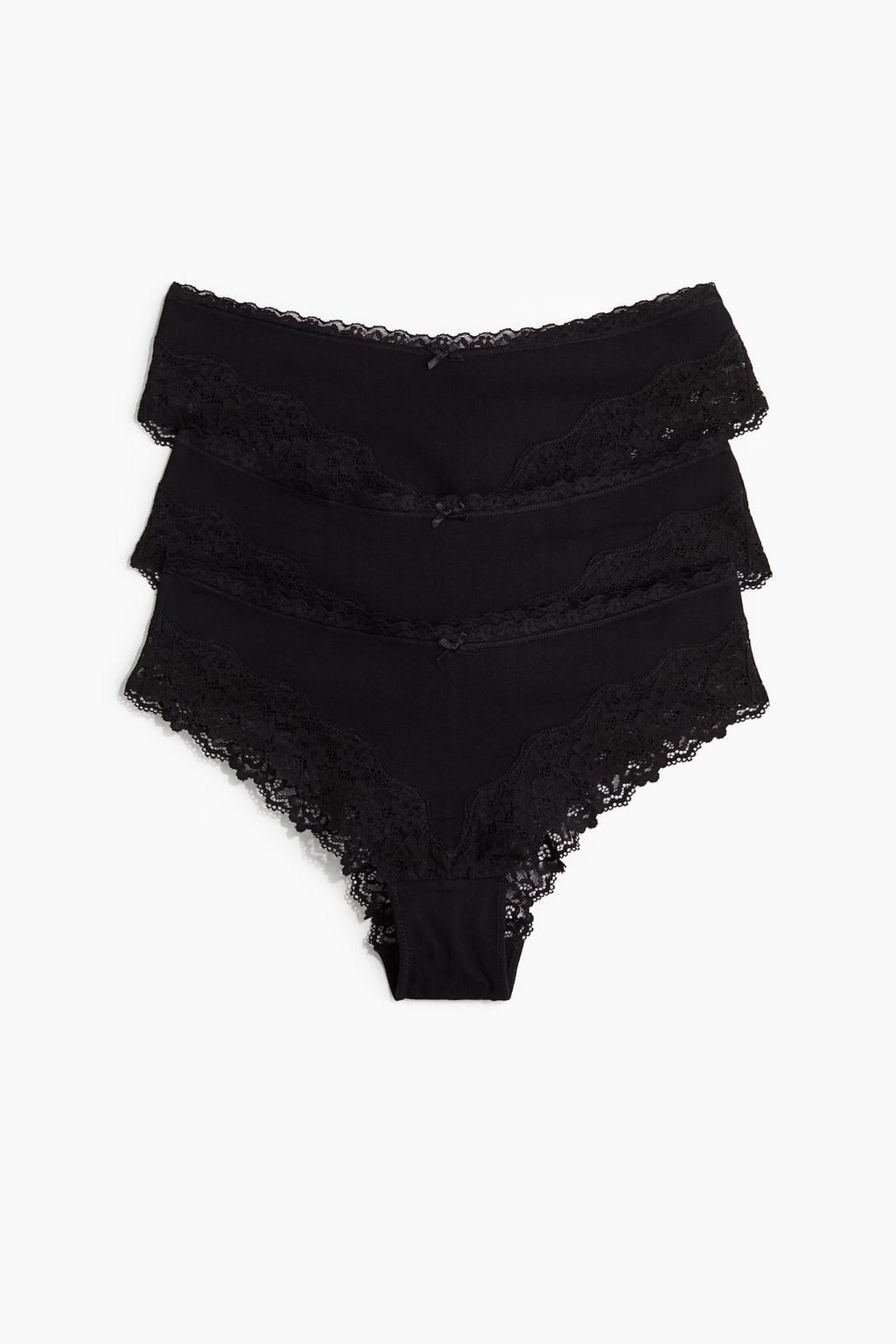 Pack de 3 bragas Hipster de encaje y algodon - H&m фото 3