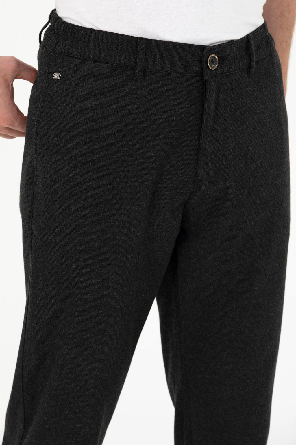 U. S. Polo Assn Мужские брюки из плотной ткани антрацитового цвета - U.s. polo assn фото 5