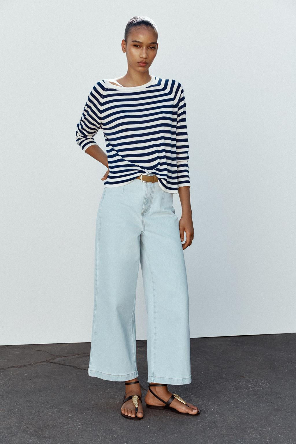 FINE KNIT STRIPED SWEATER - Zara фото 6