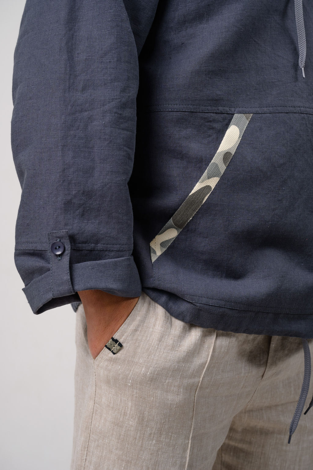 Льняная куртка- анорак - Новый лен фото 5