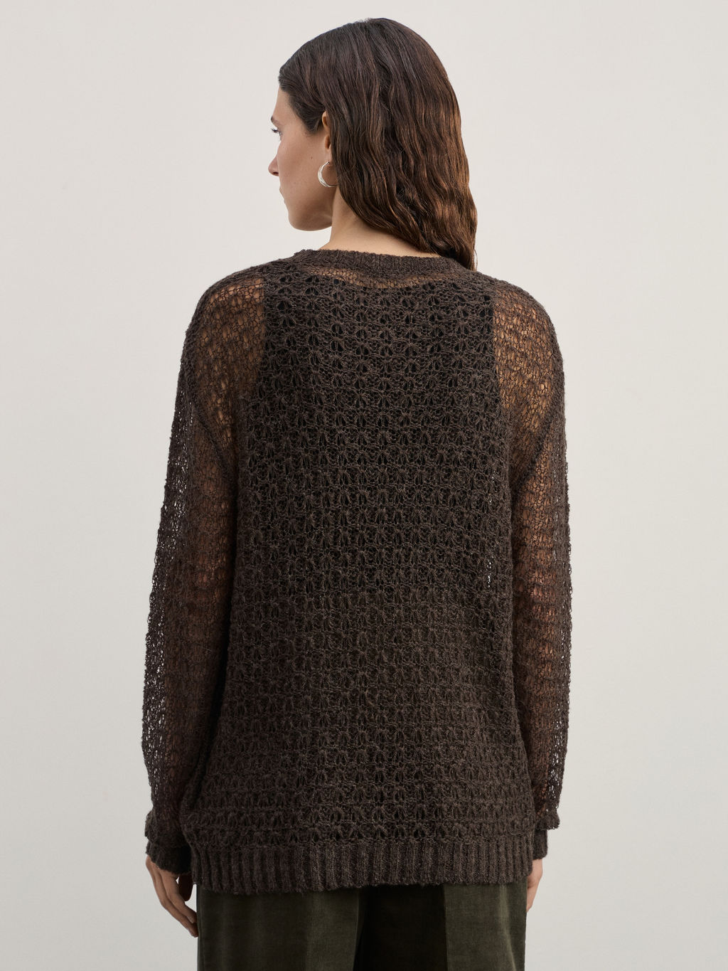 Джемпер ажурный с добавлением шерсти / Zarina  фото 5