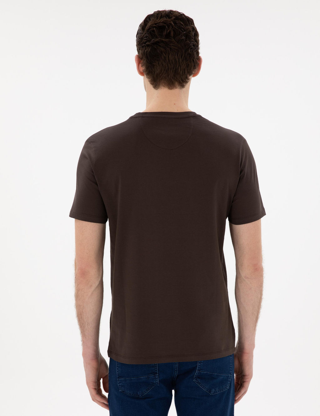Kahverengi Slim Fit Merserize Basic Ti__rt - Pierre cardin фото 12