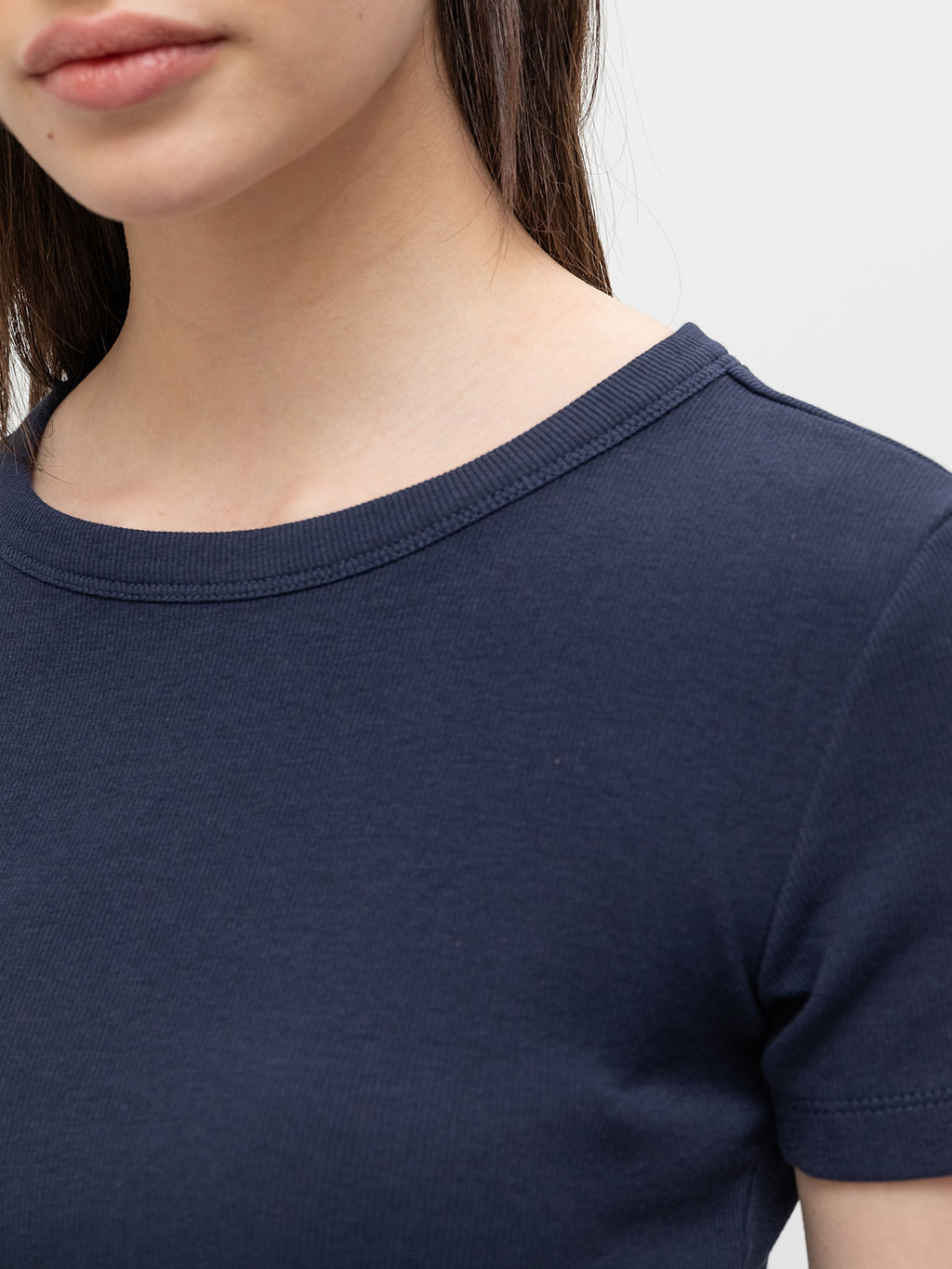 Спортивная футболка в рубчик синего цвета темно -синий 302677 - Mark formelle фото 4