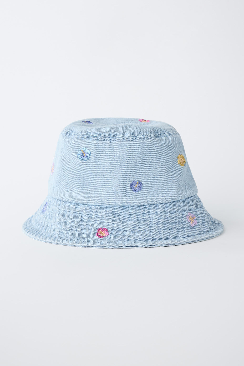 GORRO BUCKET DENIM FLORES BORDADAS / Azul - Zara фото 4