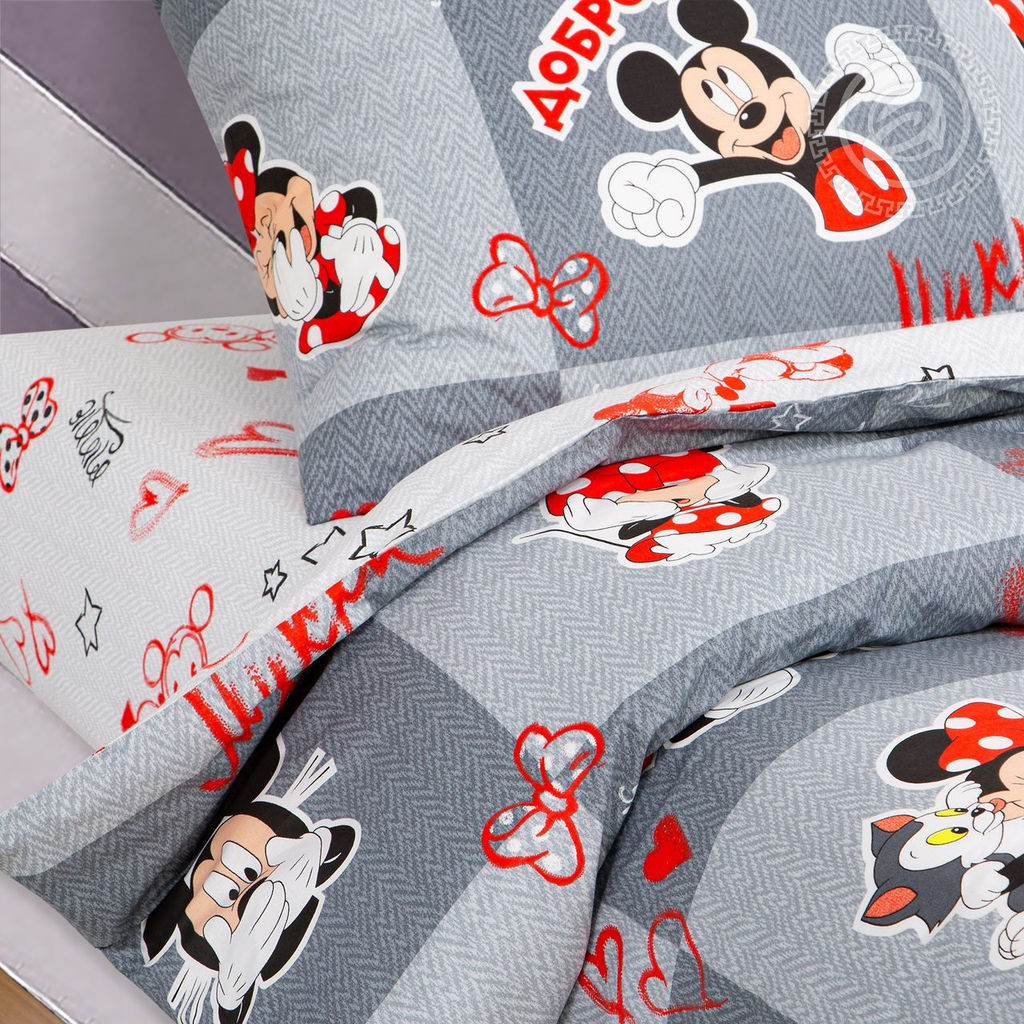 Сладкая парочка 1,5 сп./Пододеяльник: 1 шт. - 215*145; Простыня: 1 шт. - 215*150; Наволочка: 2 шт. - 70*70; Поплин детский - Артпостель фото 3