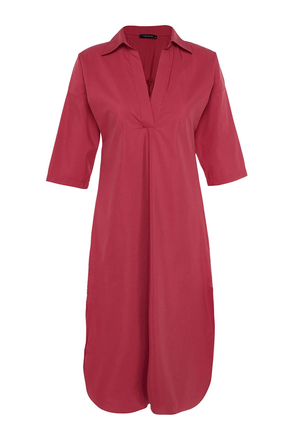 Siyah Dokuma Y?rtmacl? Plaj Midi Elbise TBESS21EL3847 - Trendyolmilla фото 11