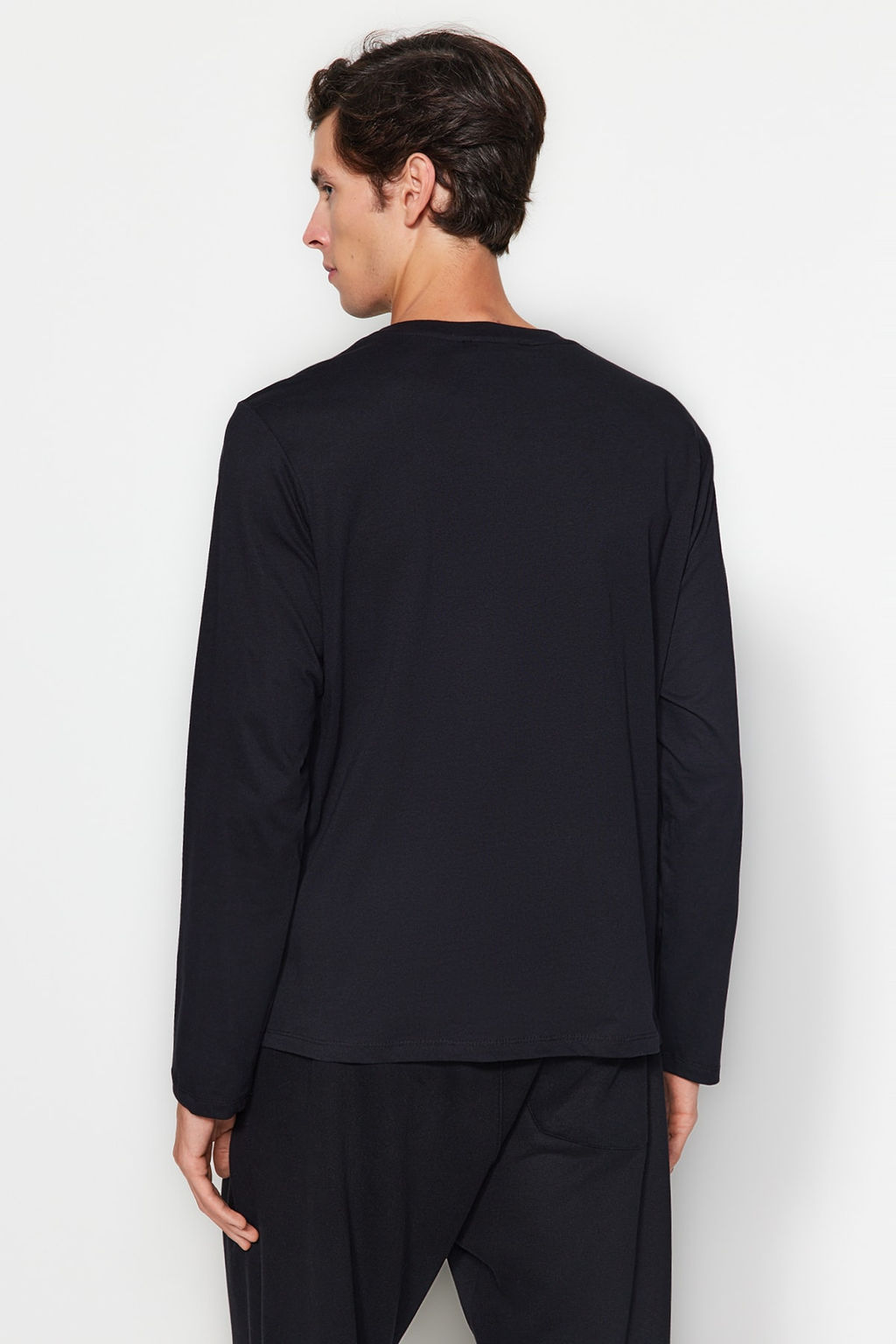 Siyah-Lacivert-Antrasit Regular/Normal Kesim 3lu Paket Basic %100 Pamuk T-Shirt TMNAW21TS0197