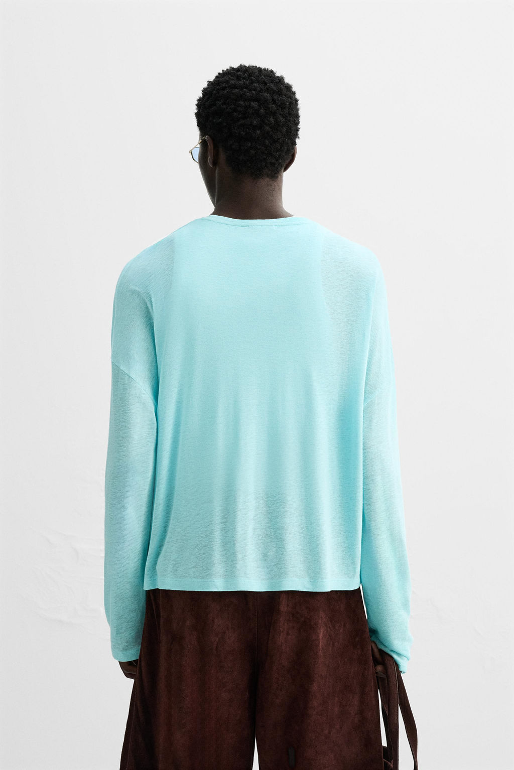 VISCOSE - LINEN T-SHIRT - Zara фото 3