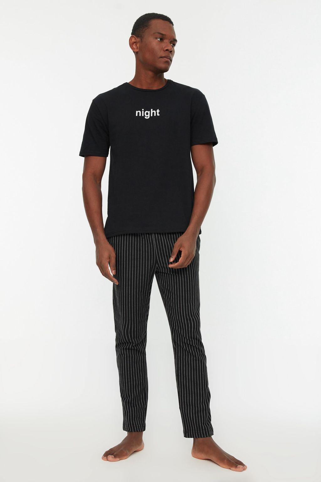TRENDYOL MAN Lacivert Bask?l? Regular Fit Orme Pijama Tak?m? THMAW21PT0393 - Trendyolmilla фото 13