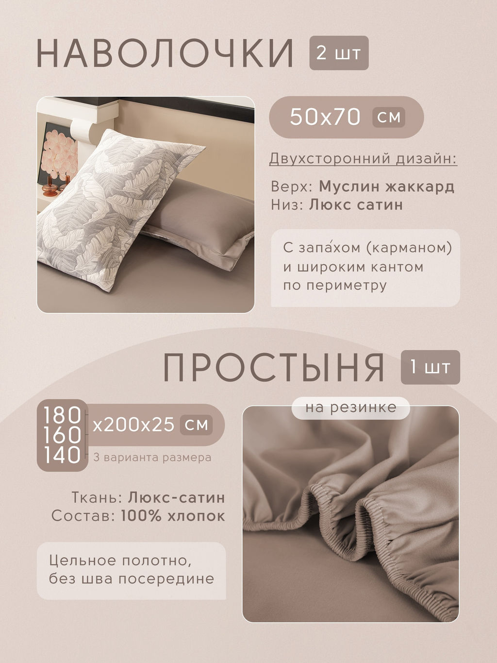 Комплект постельного белья на резинке Сатин Aurora Veil с Покрывалом AVR008 180*200*25;160*200*25;140*200*25 Евро - Ситрейд фото 4