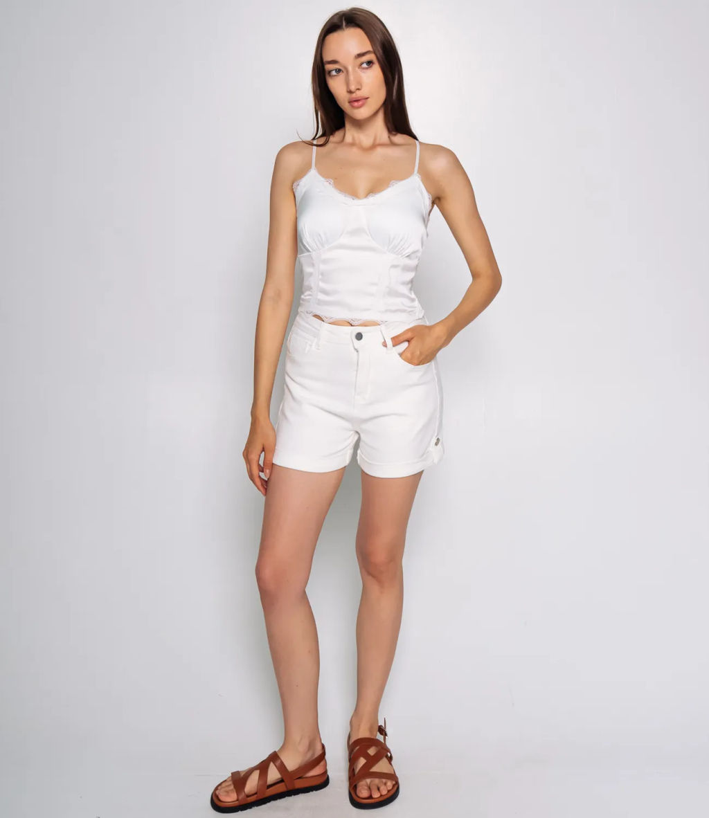 Топ #КТ28005, белый