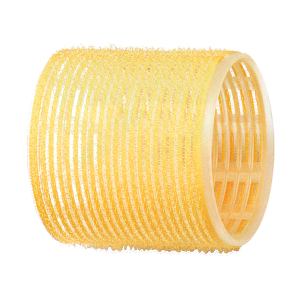 Dewal Бигуди-липучки R-VTR17, 65 мм, желтый, 6 шт  фото 3