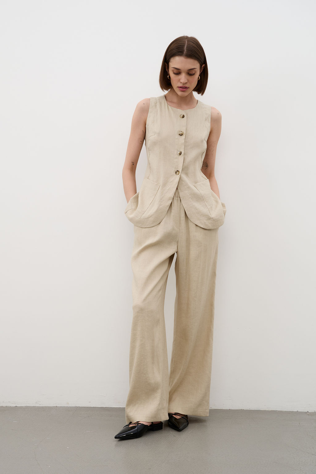 Жилет J25_2V_Sulphur/Бежевый - YPSILON фото 2