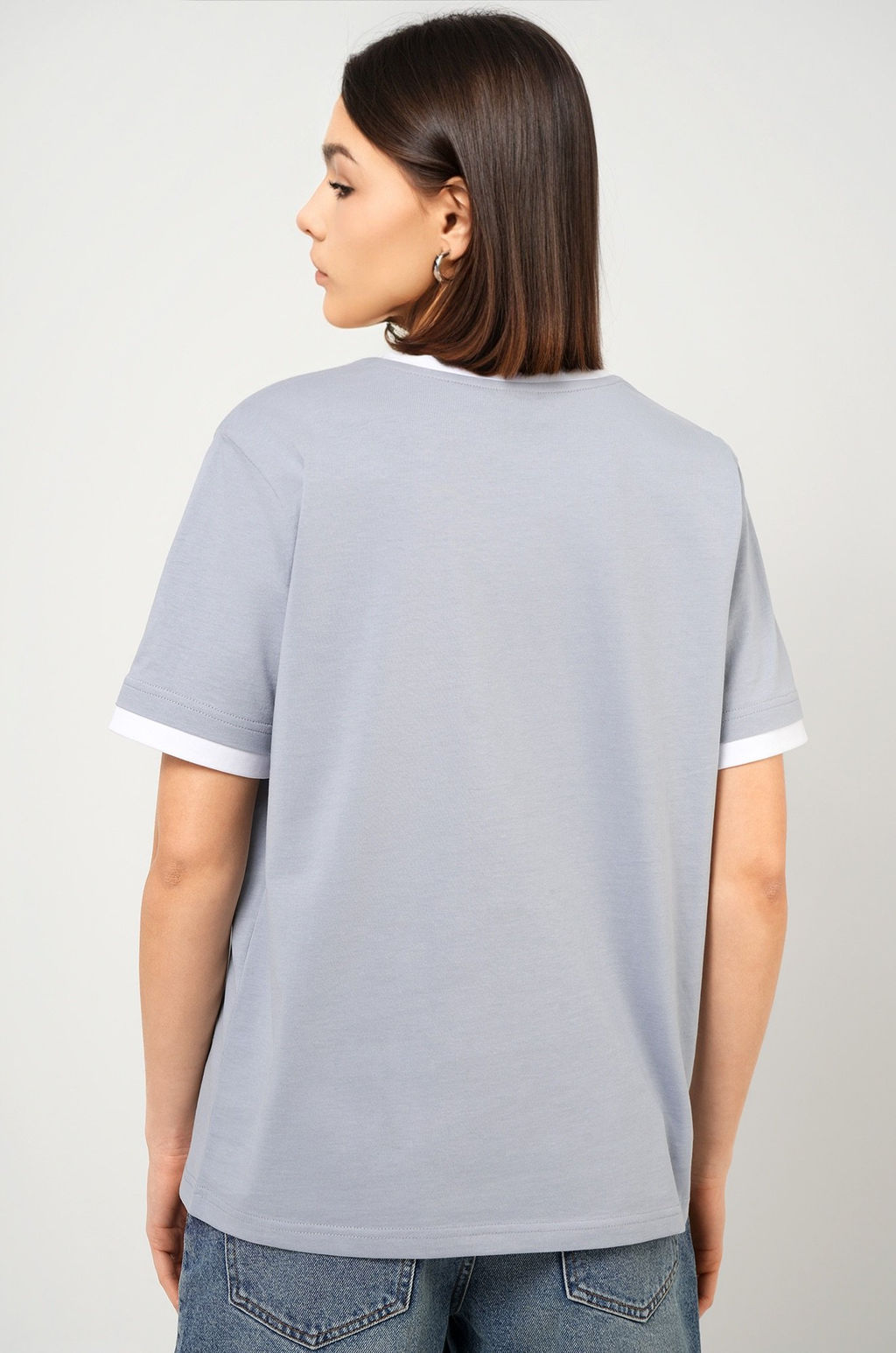 Женская базовая футболка из хлопка с кантом 3 шт. Happyfox  фото 5