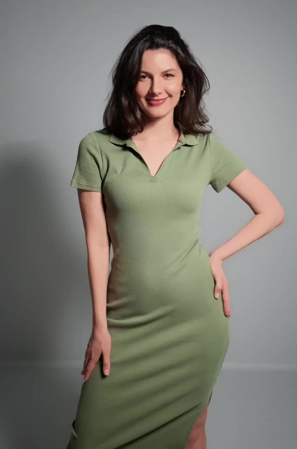 Женское платье-поло в рубчик Happyfox  фото 36