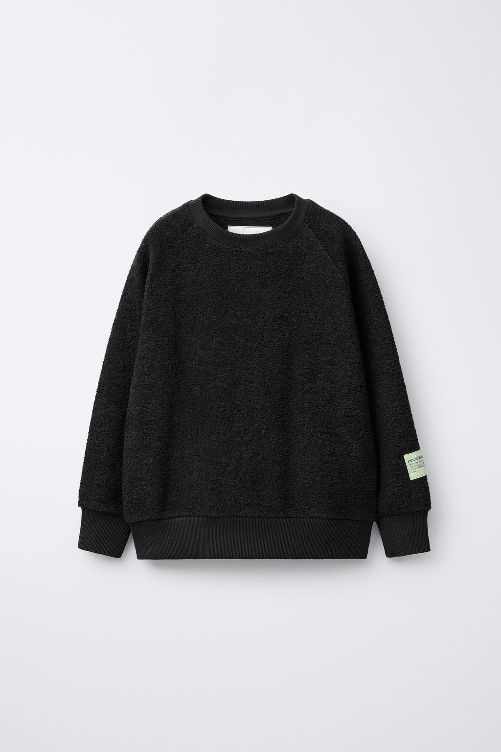 SWEATSHIRT AND WIDE-LEG TROUSERS SET WITH LABEL TEXTURE - Zara фото 2