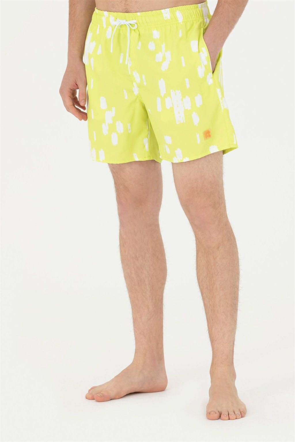 Мужские неоново-желтые шорты для плавания - U.s. polo assn фото 2