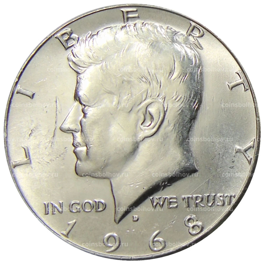 1/2 доллара (50 центов) 1968 года D США