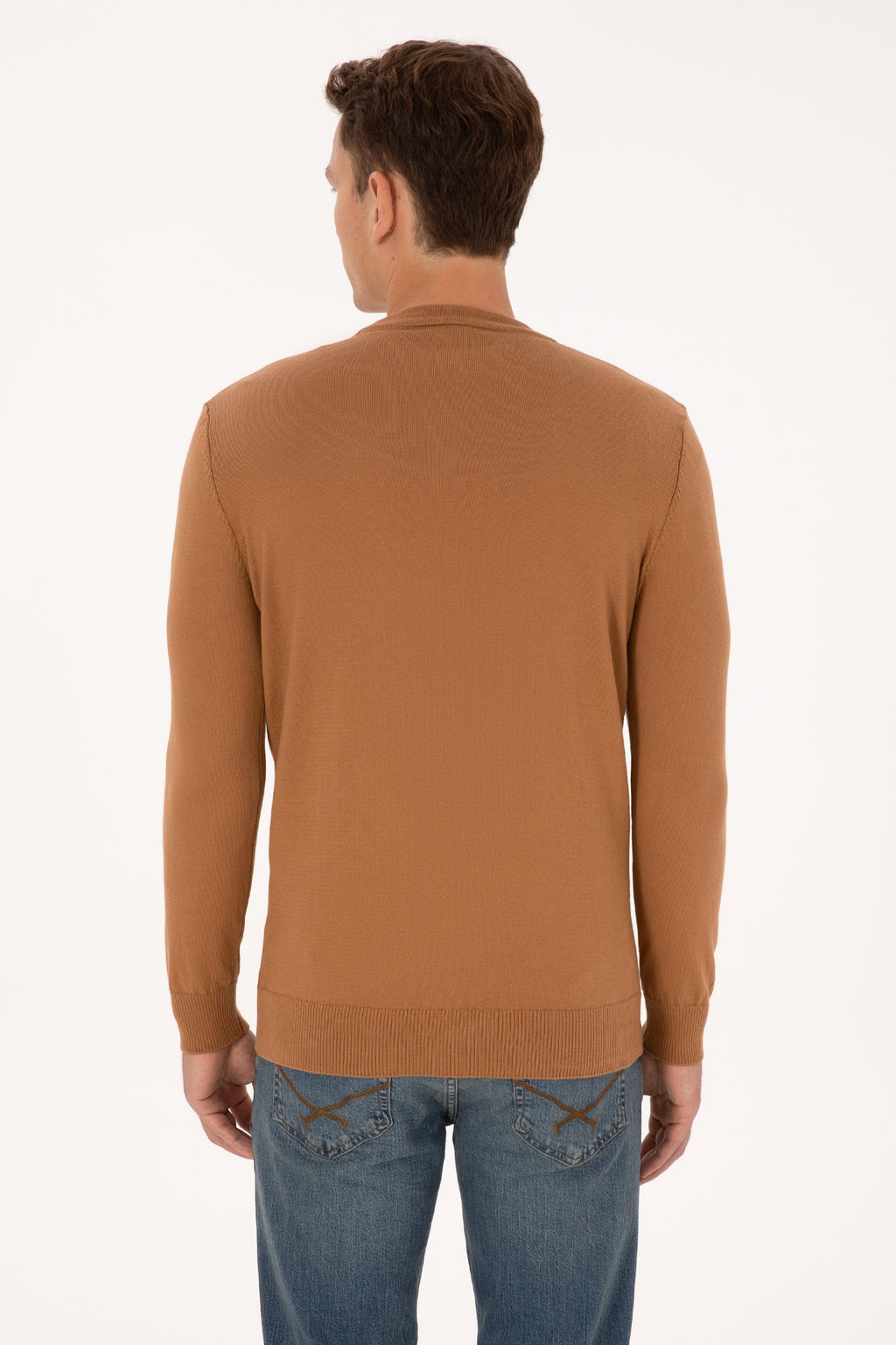 Erkek Camel Basic Triko H_rka