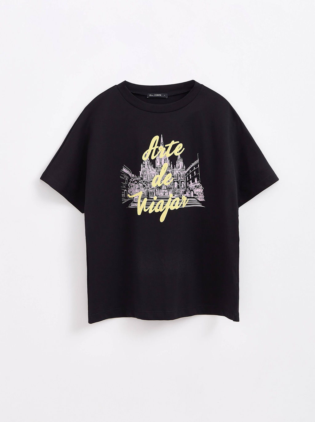 CONTE Футболка из хлопка Аrte de viajar LD 1750 black