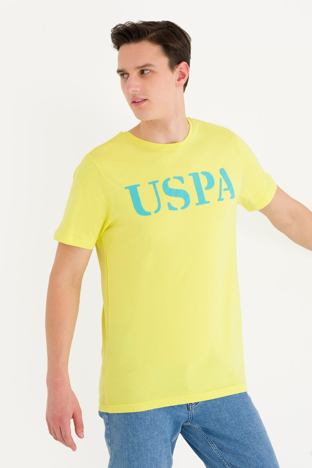 U. S. Polo Assn Мужская футболка Citron Basic с круглым вырезом - U.s. polo assn фото 3