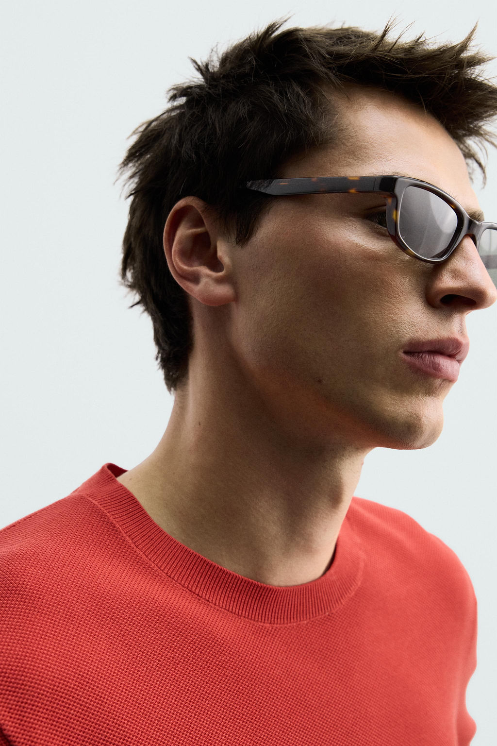 CAMISETA PUNTO RELAXED FIT / Rojo