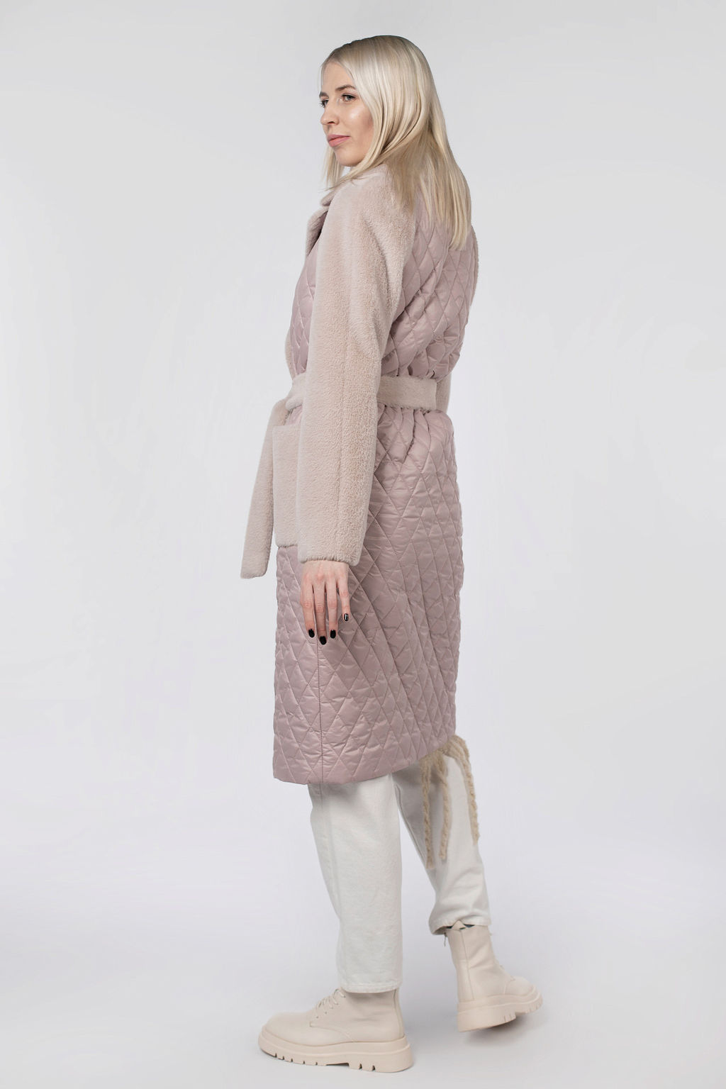 Пальто женское демисезонное (пояс) - El podio фото 6