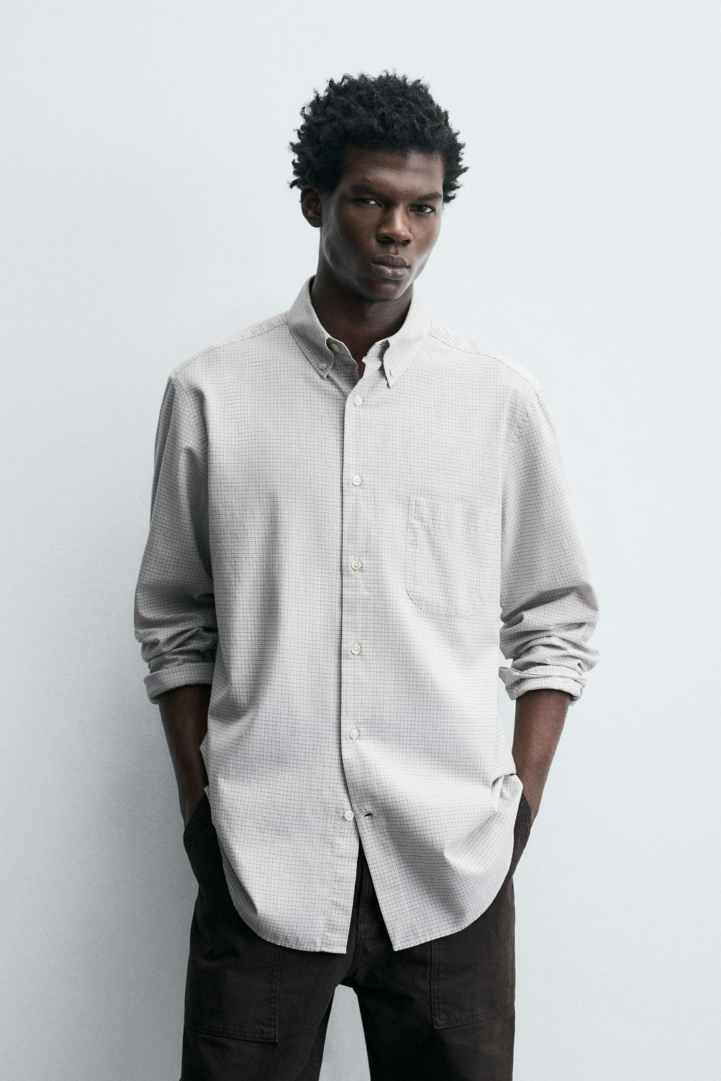 REGULAR FIT CHECK SHIRT - Zara фото 2