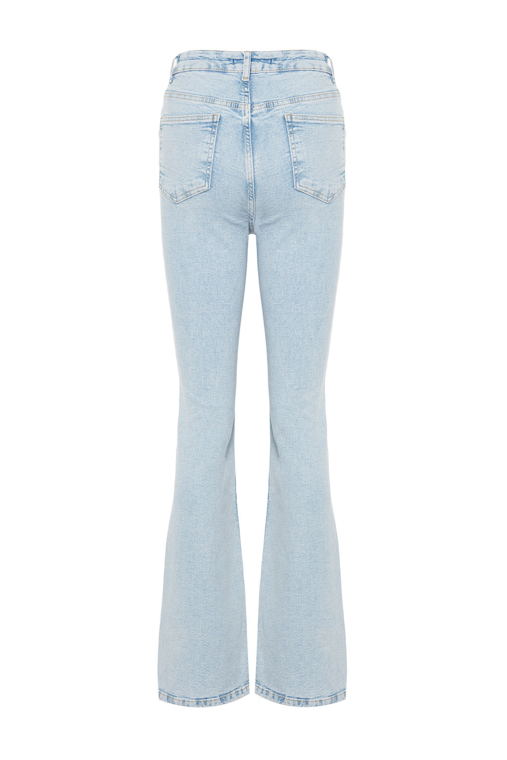 Ac?k Mavi Yuksek Bel Flare Jeans TWOAW24JE00083 - Trendyolmilla фото 7