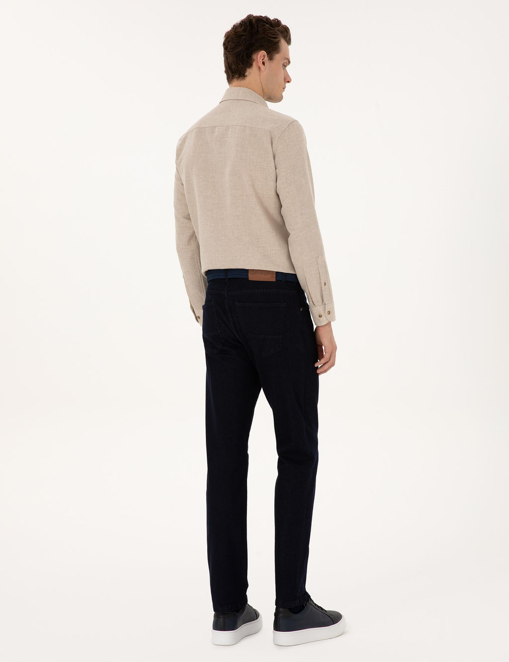 Koyu Lacivert Straight Fit Jean Pantolon
