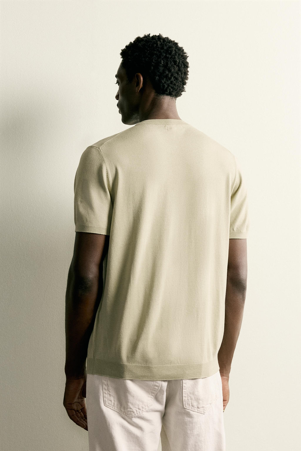 CAMISETA PUNTO REGULAR FIT B?SICO / Verde claro - Zara фото 10