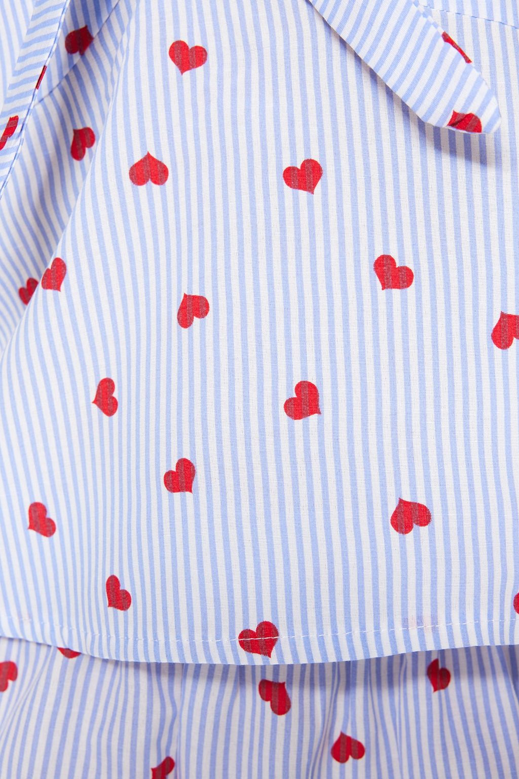 Trendyolmilla Mavi Cizgili Kalpli Ip Ask?l? Viskon Sortlu Dokuma Pijama Tak?m? THMSS23PT00133 фото 9